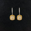 Yellow & White Diamond Dangle Earrings