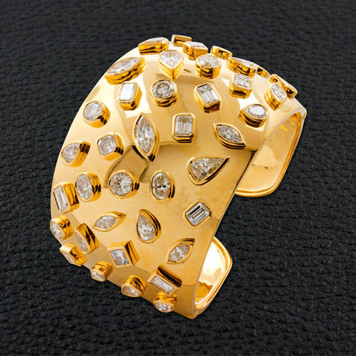 Gold & Diamond Cuff Bracelet