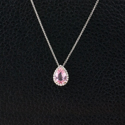 Pink Sapphire & Diamond Pendant