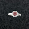 Pink Zircon & Diamond Ring