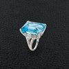 Aquamarine & Diamond Estate Ring