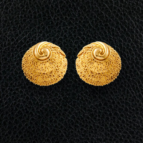 Gold Shell Estate Earrings