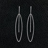 Elongated Oval Dangle Earrings