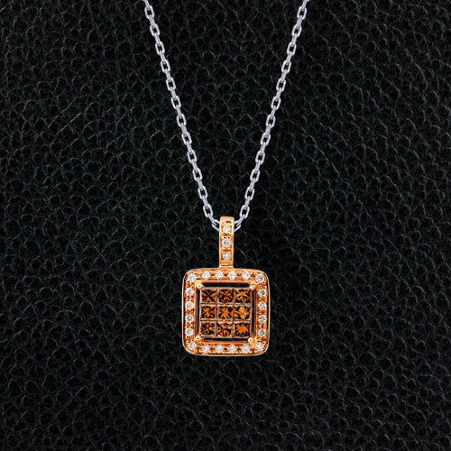 Brown Diamond Square Pendant