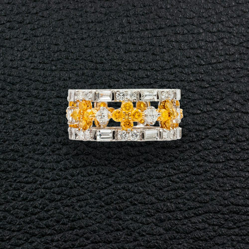 Yellow & White Diamond Ring