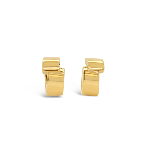 Gold Huggie Estate Earrings
