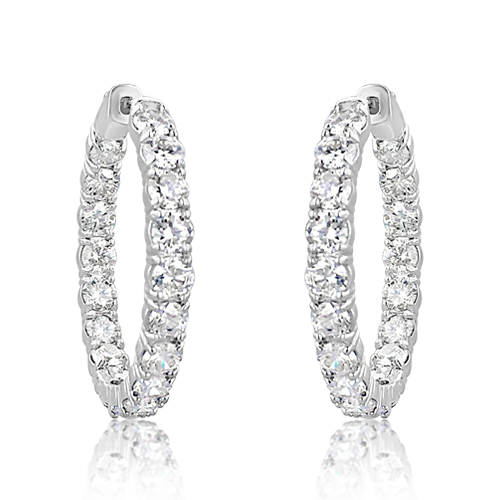 Diamond Hoop Earrings