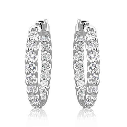 Diamond Hoop Earrings