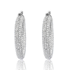 Pave Diamond Hoop Earrings