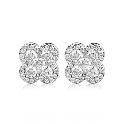 Diamond Clover Earrings