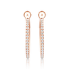 Diamond & Rose Gold Hoop Earrings