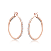 Diamond & Rose Gold Hoop Earrings