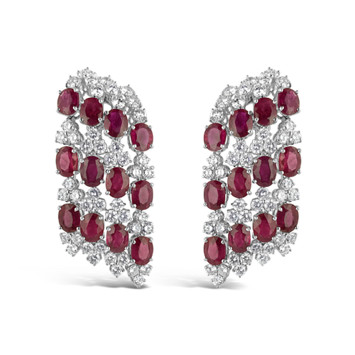 Ruby & Diamond Earrings
