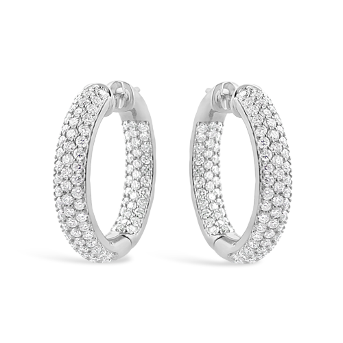 Diamond Hoop Earrings