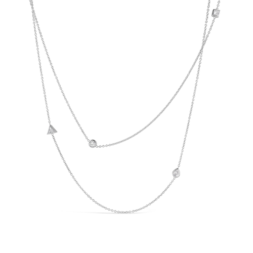 Fancy Shape Diamonds by the Yard Necklace