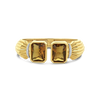 Citrine & Diamond Estate Cuff Bracelet