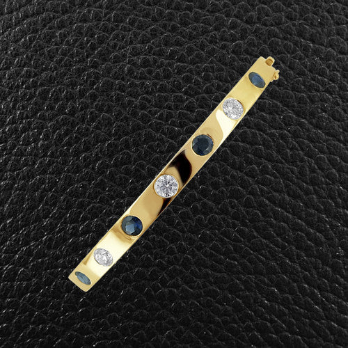 Sapphire & Diamond Bangle Bracelet