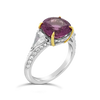 Pink Sapphire & Diamond Ring