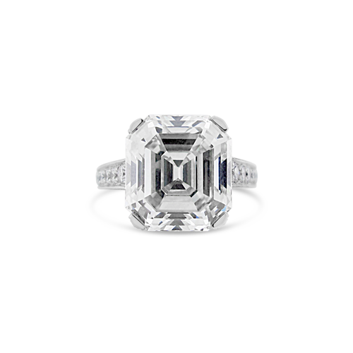 Asscher cut Diamond Engagement Ring