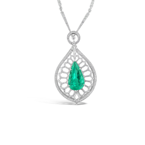 Paraiba & Diamond Pendant