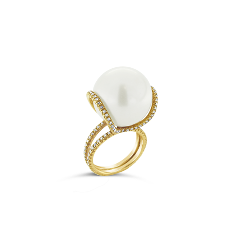 South Sea Pearl & Diamond Ring