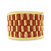 Coral & Gold Vezzaro Estate Bangle Bracelet