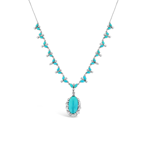 Turquoise & Diamond Necklace