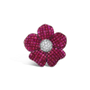Ruby & Diamond Flower Ring