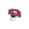 Ruby & Diamond Flower Ring