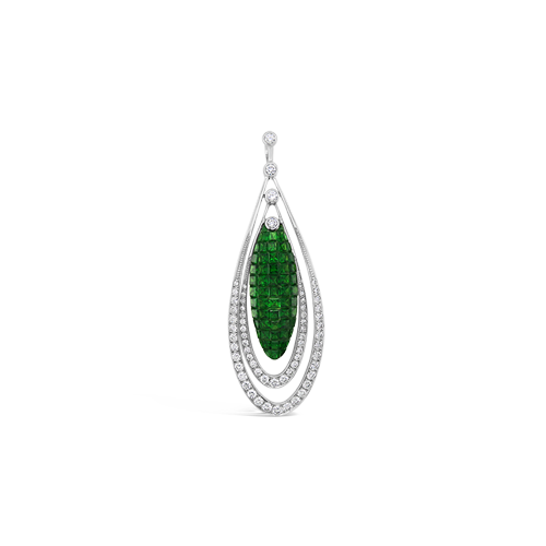 Tsavorite & Diamond Pendant