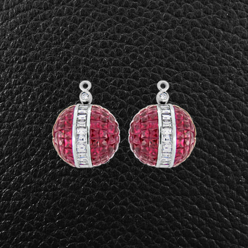 Ruby & Diamond Earring Drops