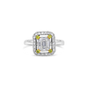Diamond Ring with Yellow Diamond Accents