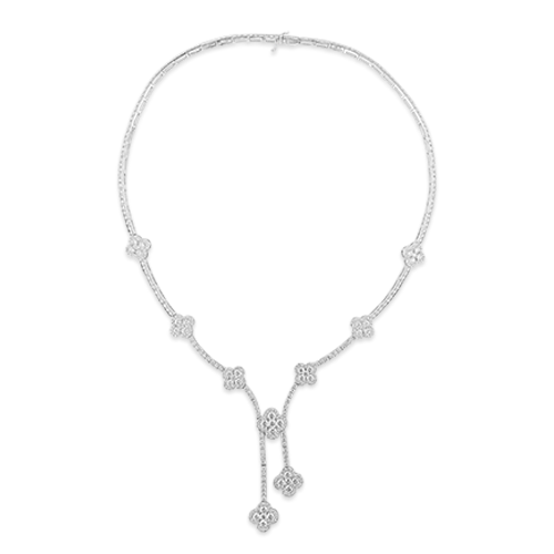 Diamond Clover Drop Necklace
