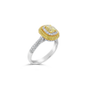 Yellow & White Diamond Engagement Ring