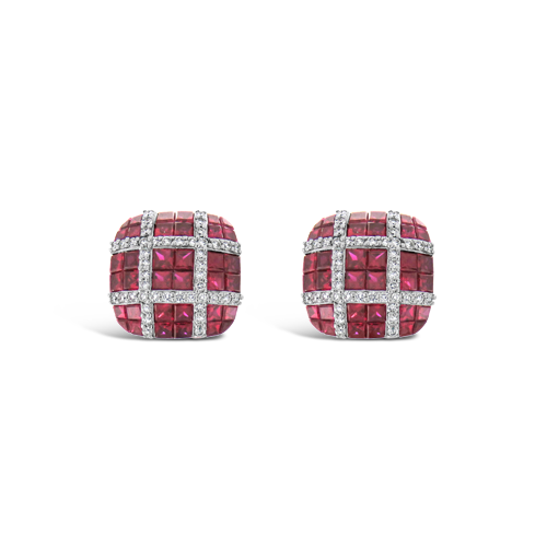 Ruby & Diamond Earrings