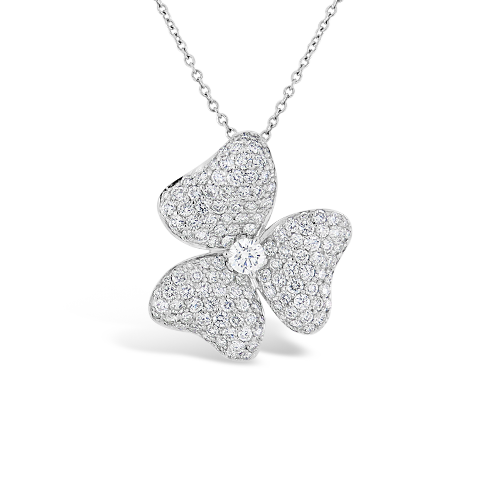 Diamond Flower Pendant