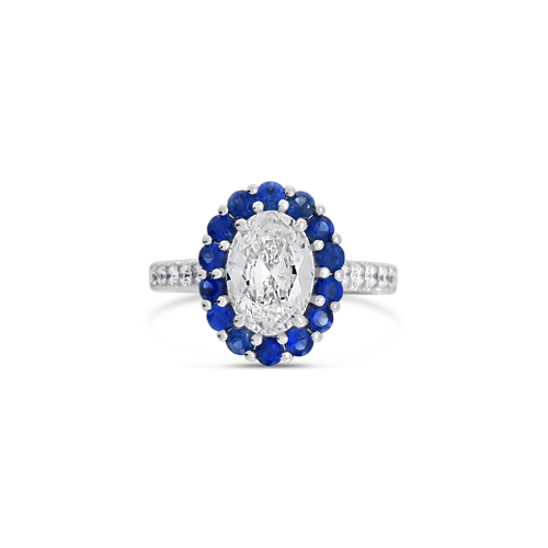 Sapphire & Diamond Engagement Ring