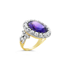Amethyst & Diamond Antique Ring