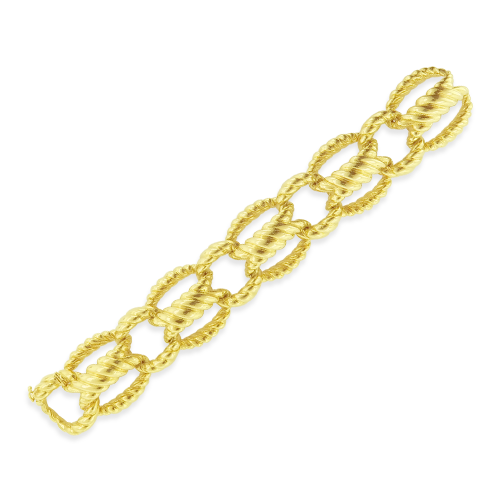 Heavy Twist Link Gold Estate Bracelet