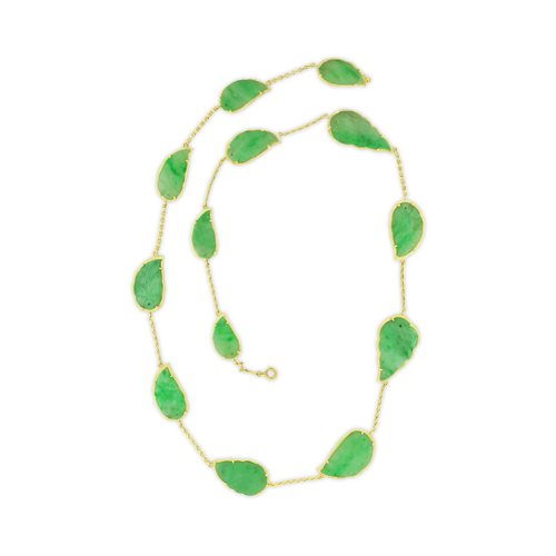 Carved Jade Leaf Estate Necklace – CRAIGER DRAKE DESIGNS®