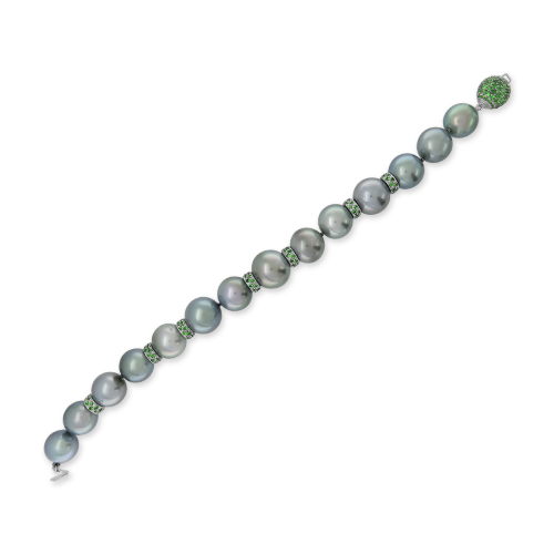 Tahitian Pearl & Tsavorite Bracelet