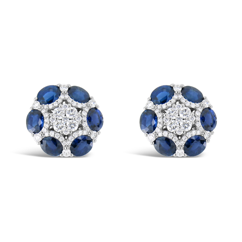 Sapphire & Diamond Earrings