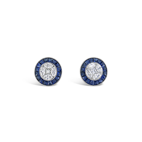 Sapphire & Diamond Earrings