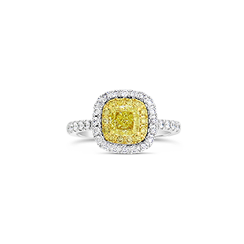 Yellow & White Diamond Ring