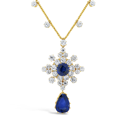 Sapphire & Diamond Tiffany Estate Necklace