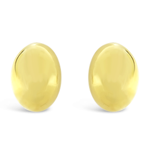Oval Domed Gold Estate Earrings