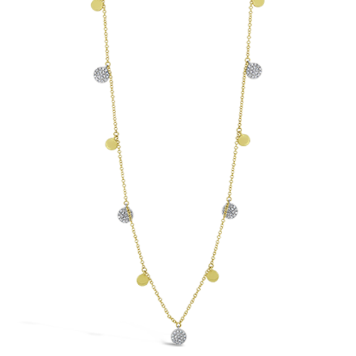 Diamond Disc Necklace
