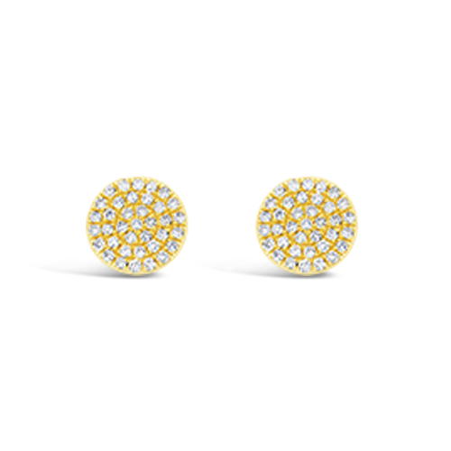 Diamond Disc Earrings