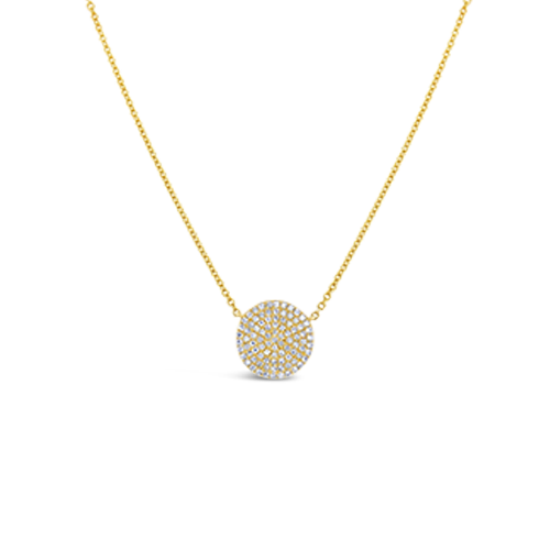 Delicate Diamond Disc Necklace