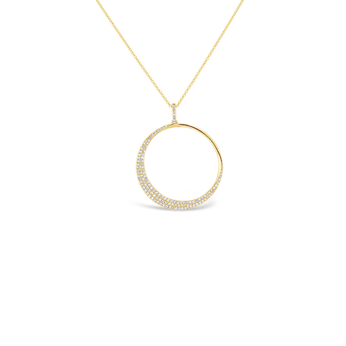 Gold & Diamond Circle Pendant